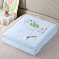 悠梦嘉居小青柠安神净柔被子空调被夏季夏凉被150*200CM YB1505 柔软细腻、纯色洁净、添加抗菌成份,可水洗