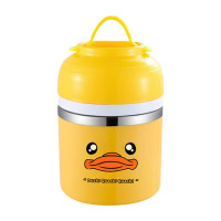 荣事达(Royalstar)304不锈钢 分隔双层饭盒大吉大利便当盒上班族带饭 RJ22-C02