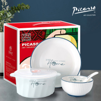 毕加索Pimio精美餐具套装陶瓷材质耐高温易清洁设计时尚大方
