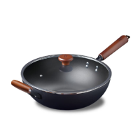 炊大皇炒锅铁锅34cm带附耳磁炉通用极铁BZ50557