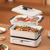 大宇(DAEWOO)多功能锅家用电火锅煮涮料理锅电烤盘 5L | DYZG-451 多功能料理锅