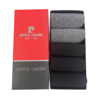 皮尔卡丹020HPCM0001 男士袜子 /黑色+灰色/5双