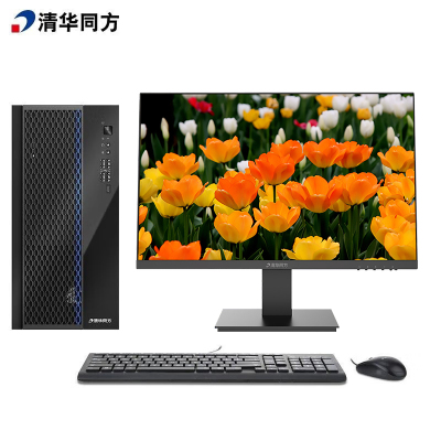 清华同方台式电脑定制 超扬A500-10054 I5-12400 16G 512GSSD WIN11+21.5英寸显示器