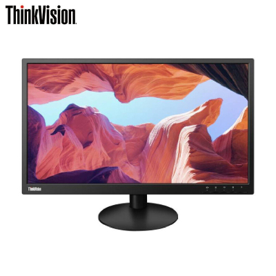 联想ThinkVison TE24-20 23.8英寸FHD高清IPS显示器 VGA+DVI接口 1920*1080 黑