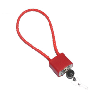 苏识 1610794钢丝绳挂锁 33×33×13mm 内长8.5mm 红色 不通开(单位:个)