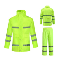 苏识 S-S033 安全反光雨衣分体套装 荧光绿(件)