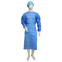 苏识 3550053一次性无纺布隔离衣 蓝色SMS针织袖口 (件)20件起订