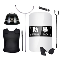 苏识 安保器材 防暴八件套 含防暴头盔+防刺服+脚叉+防暴盾牌+橡胶棍+强光手电+脚叉+防割手套