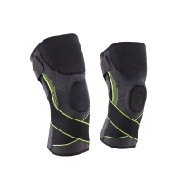 苏识 按摩支撑带绑带运动护膝 SS-XK-HX120 M码 绿灰色 升级款 副