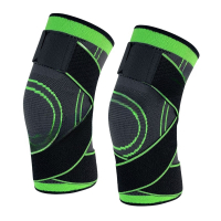 苏识 尼龙针织防滑运动护膝 SS-XK-313 M 绿色 绑带款 1对