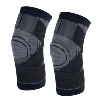 苏识 尼龙针织防滑运动护膝 SS-XK-312 XL 黑色 绑带款 1对