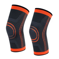 苏识 尼龙针织防滑运动护膝 SS-XK-309 XL 橙色 普通款 1对