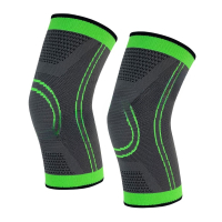 苏识 尼龙针织防滑运动护膝 SS-XK-306 XL 绿色 普通款 1对