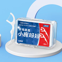小鹿妈妈圆线牙线棒超细家庭装便携牙线棒牙签3盒150支