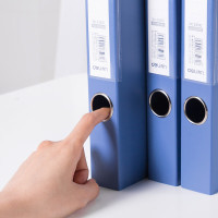 得力(deli)10只35mmA4粘扣档案盒塑料文件盒 文件收纳资料盒