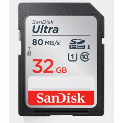 闪迪(SanDisk)Class10 UHS-I存储卡 高速SDHC32GB 读速80MB/s 单个装