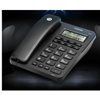 摩托罗拉(Motorola)电话机座机固定电话 办公家用 免提 免打扰 简约时尚CT210C(黑色)