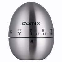 齐心(COMIX)L811 定时器机械式计时器创意厨房时间提醒器不锈钢 蛋形计时器倒计时器 单个价格