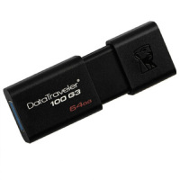 金士顿(Kingston U盘 )DT 100G3 64GB USB3.0 车载 U盘 黑色