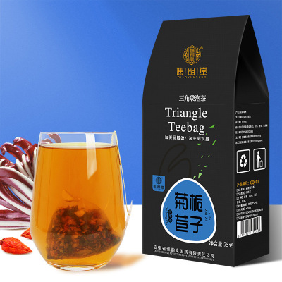 谯韵堂 菊苣栀子茶75g/盒 三角包 酸绛茶桑叶茶葛根茶百合干降 10盒装