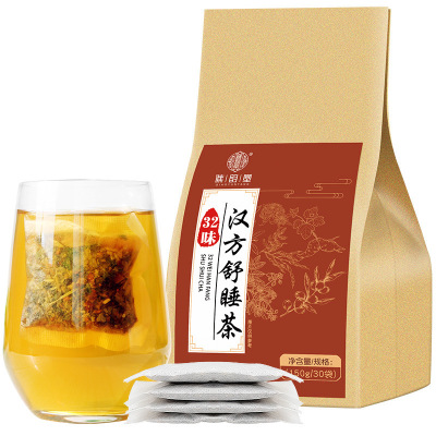 谯韵堂 32味汉方舒睡茶 150g/袋泡茶 酸枣仁茯苓百合红枣枸杞红豆 10袋装