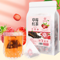 谯韵堂 草莓红茶 三角包 调味茶叶水果茶草莓茶冲泡水 量贩 10袋装