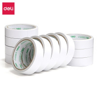 得力30403 棉纸 双面胶带24mm*10y*80um(白)(12卷/袋)
