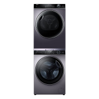 海尔(Haier)XQG100-BD14126L+GBN100-126纤美洗烘套装 10公斤滚筒洗衣机+热泵式干衣机组合