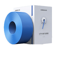 绿联(Ugreen) 11259 六类网线[0.57±0.02mm纯铜线芯]CAT6类千兆网络箱线监控布线非屏蔽305米