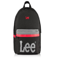 Lee 双肩包男士休闲风时尚撞色耐磨旅行牛津布多功能出差行李包功能包 黑色