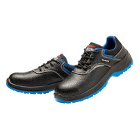 固邦特 GB-2103安全鞋防砸钢头优质压花牛皮+耐磨网布周身立体反光灰蓝色