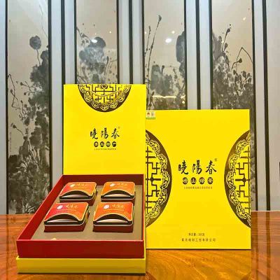 暁陽春(XIAO YANG CHUN) 招财进宝 晓阳红韵崂山绿茶礼盒 200g
