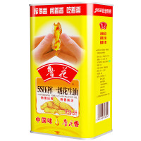 鲁花 食用油 5S压榨一级花生油5L铁罐装 带手提袋