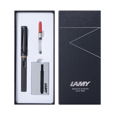 凌美(LAMY)墨胆礼盒钢笔墨水笔礼品笔礼盒套装年货礼盒 含礼盒,钢笔,墨胆1盒,吸思器,手提袋