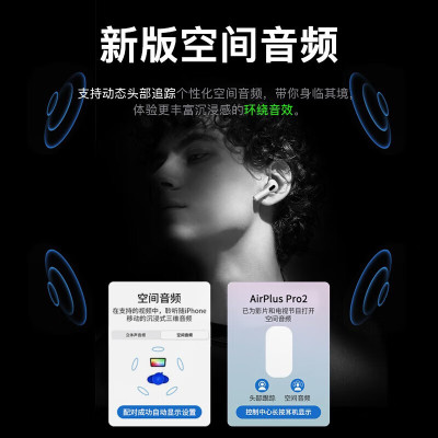 领臣(licheers)苹果蓝牙耳机无线 pro2顶配主动降噪通透运动适用iphone14max13Air12pods