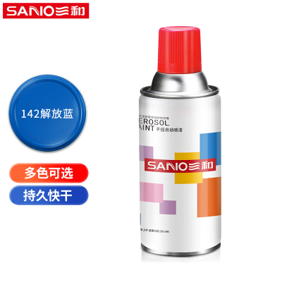 三和(SANO) 普通自喷漆手喷漆 工业防腐漆 金属防锈漆 350ML NO.142解放蓝 12瓶/箱 单箱价格