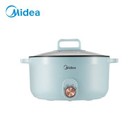 美的(Midea) HGE3002 电火锅学生宿舍电煮锅3-5人多用途锅6L大容量电热锅煎炸煮涮多功能一体锅