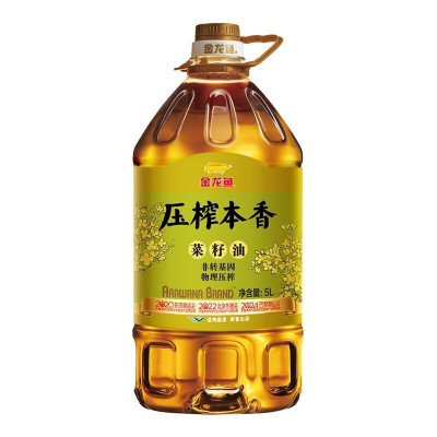 金龙鱼 压榨本香菜籽油5L 单桶