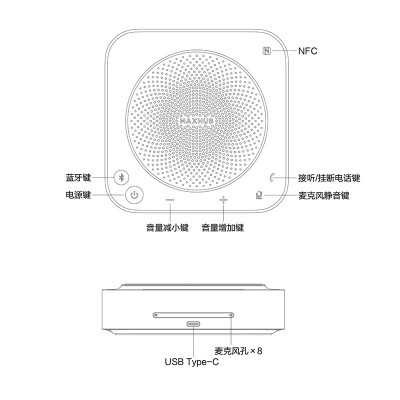 ITC MAXHUB视频会议全向麦克风/6米拾音免驱无线连接蓝牙扬声器 BM31