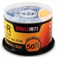 得力(deli) 3725-CD-R(雾银)(50片/筒) 空白光盘/刻录盘/碟