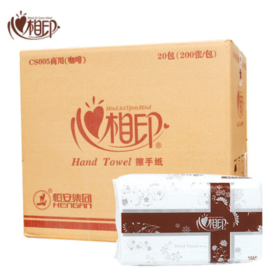 心相印(Mind Act Upon Mind) CS005 商用咖啡擦手纸 200抽 20包/箱