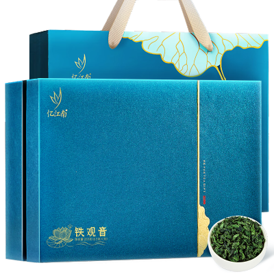 忆江南 茶叶 清香铁观音乌龙茶 荷韵礼盒装255g