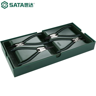 世达(SATA) 09911 卡簧钳套装直口曲口内卡外卡钳工具车专用工具托组套 4件卡簧钳组套