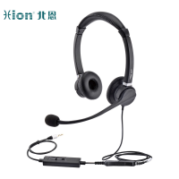 北恩(HION)FOR900D 头戴式双耳话务耳机/客服中心/降噪坐席耳麦-单插头+调音量+闭音(B6.1)