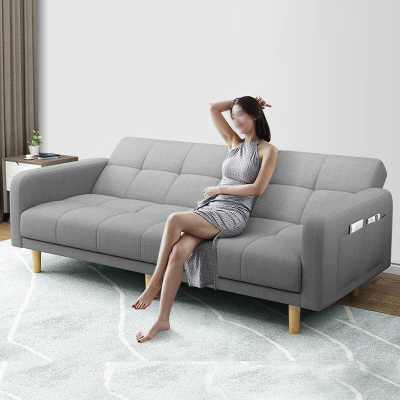 华恺之星 沙发床 两用折叠沙发折叠床双人位科技布沙发 S96灰色科技布2米