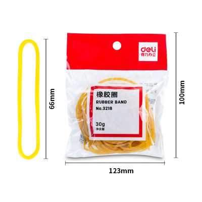 得力(deli) 得力 橡胶圈 3218 黄 30g/包 (单位:包)