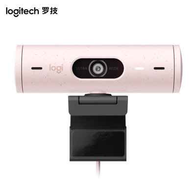 罗技(Logitech) 摄像头Brio 500粉