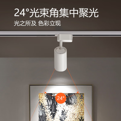 公牛(bull) LED轨道射灯 MH-C024A-AS 橱窗家居照明展览展厅 典雅白24W 5700K 单位:只