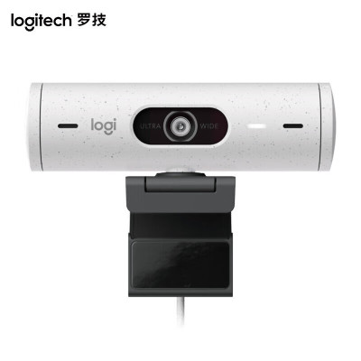 罗技(Logitech) Brio 500 企业级高清广角网络摄像头 白色