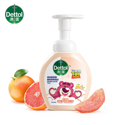 滴露(Dettol)泡沫抑菌洗手液 泡沫西柚250ml 草莓熊限定版 单瓶